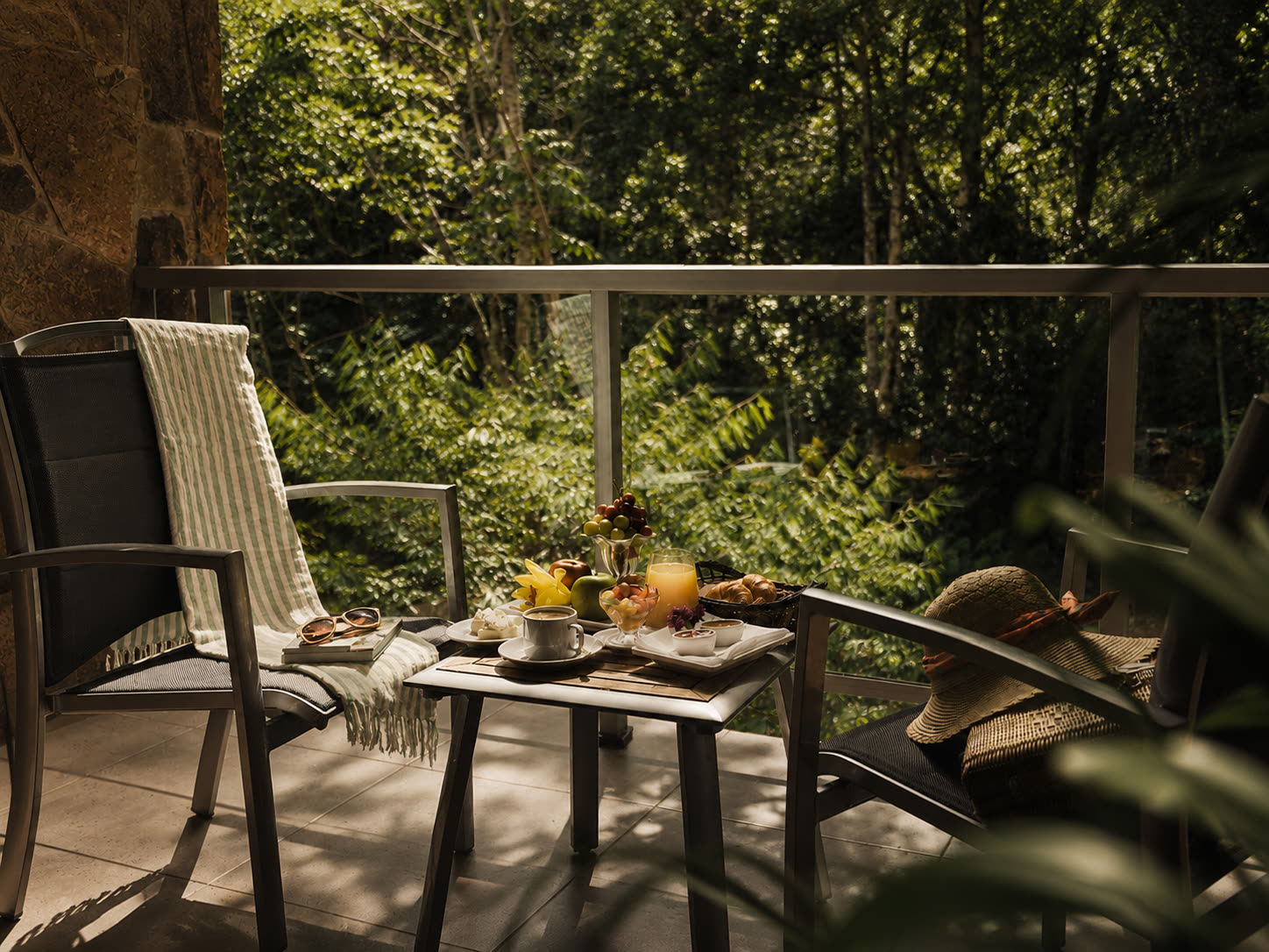 Balcón privado con vista a la selva